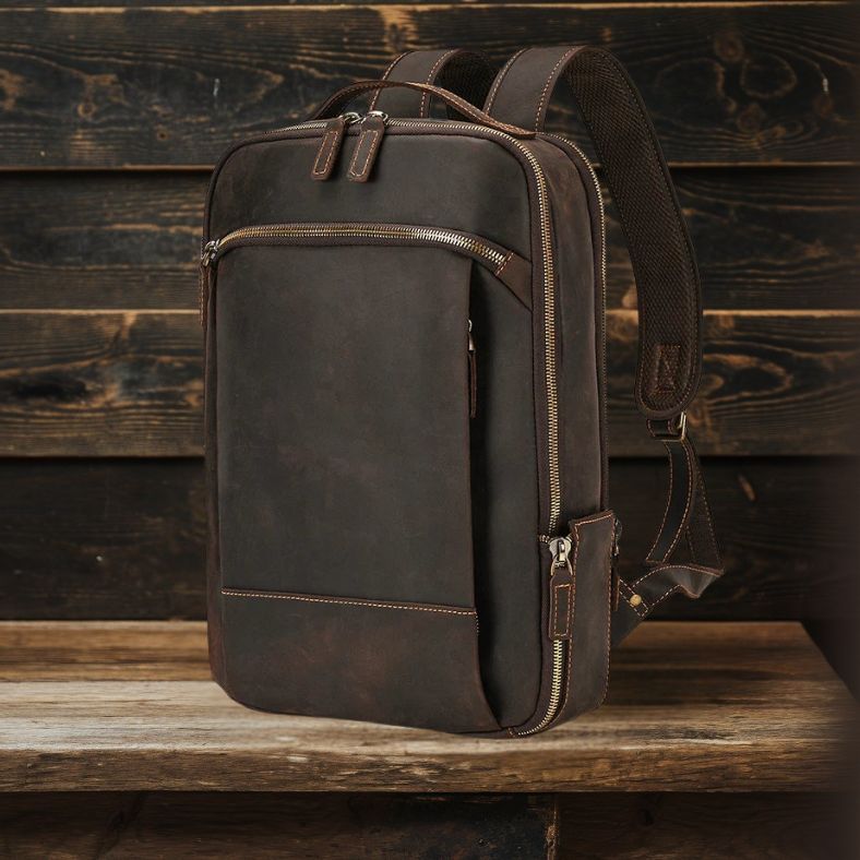 Jett | Vintage Crazy Horse Leather Backpack