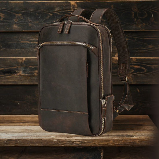 Jett | Vintage Crazy Horse Leather Backpack