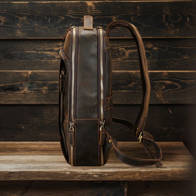 Jett | Vintage Crazy Horse Leather Backpack