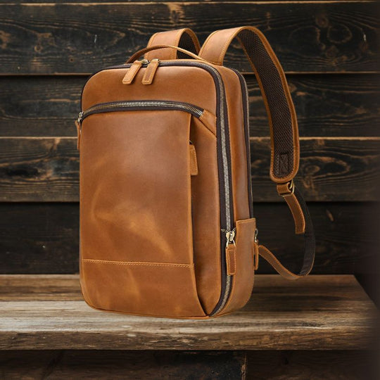 Jett | Vintage Crazy Horse Leather Backpack