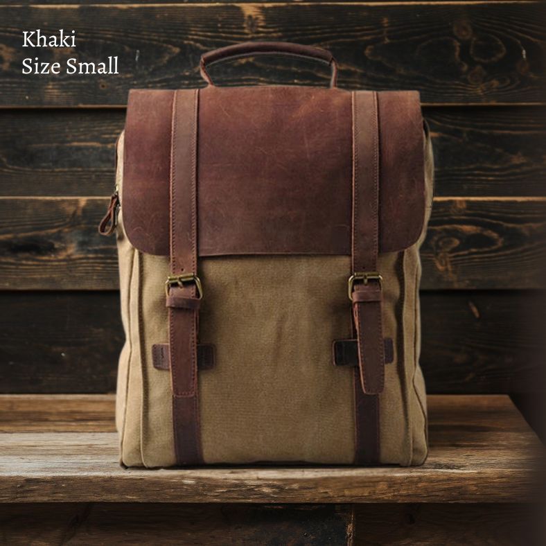 Harlan | Fashion Leather Canvas School Bag