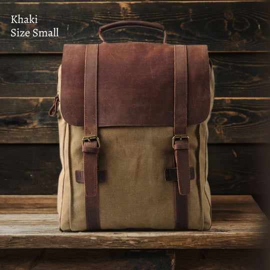 Harlan | Fashion Leather Canvas School Bag