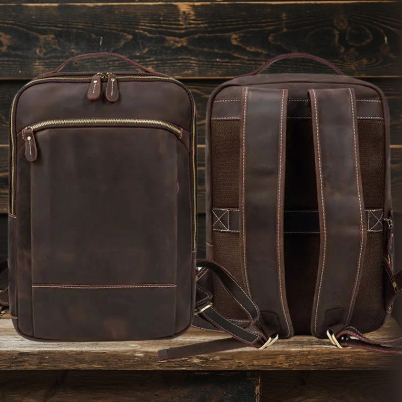 Jett | Vintage Crazy Horse Leather Backpack