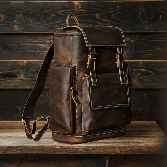 Carver | Crazy Horse Leather Rucksack