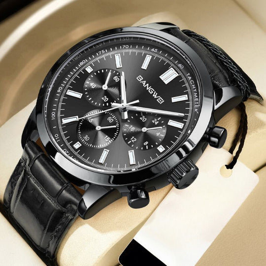 Sporty, Casual, Military, Business Leather Quartz Watch