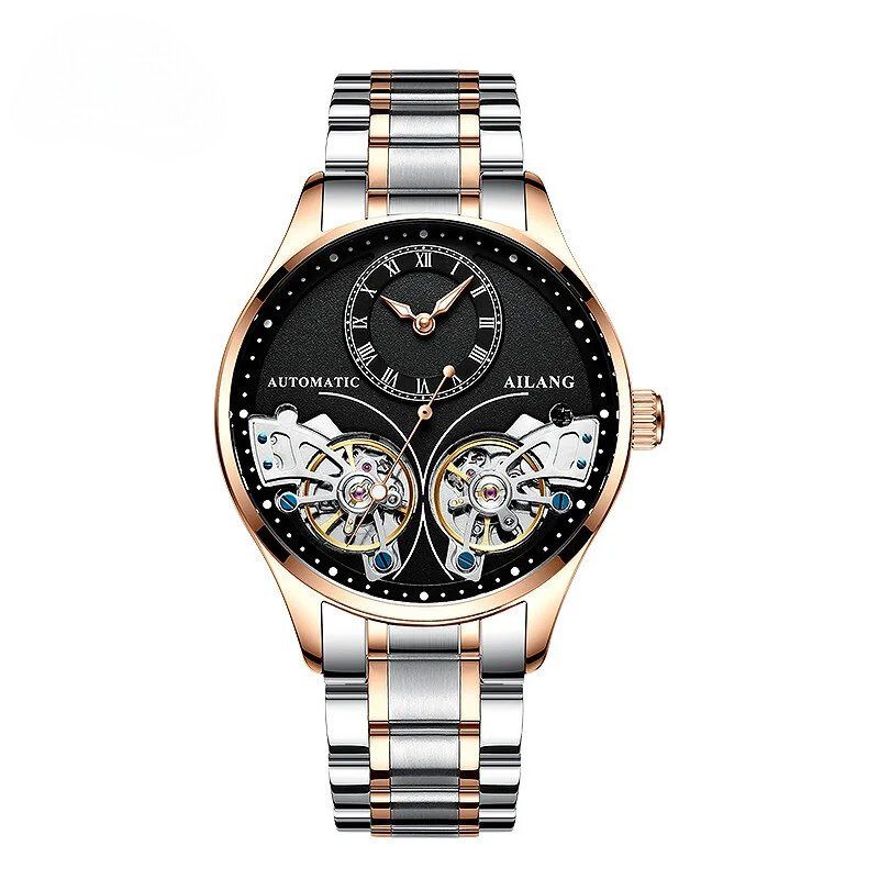 Mechanical Watch with Dual Tourbillon and Luminous Display