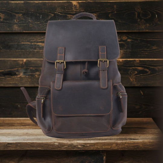 Leather Drawstring Backpack | FLAM