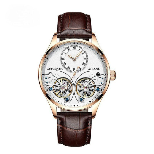 Mechanical Watch with Dual Tourbillon and Luminous Display