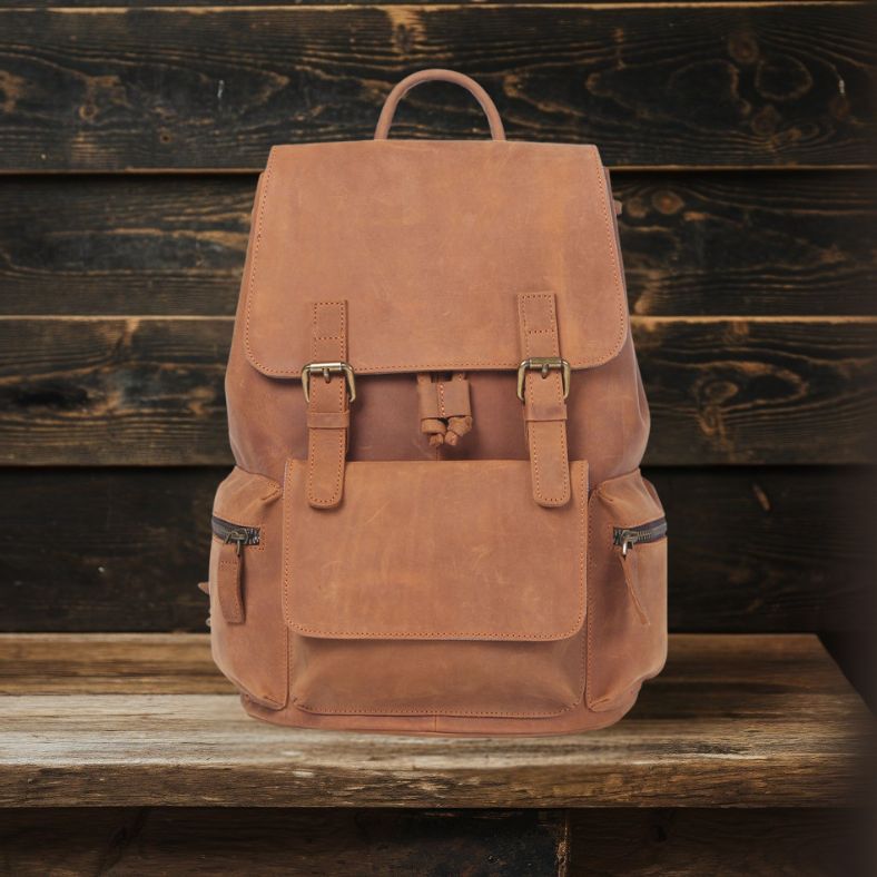 Leather Drawstring Backpack | FLAM