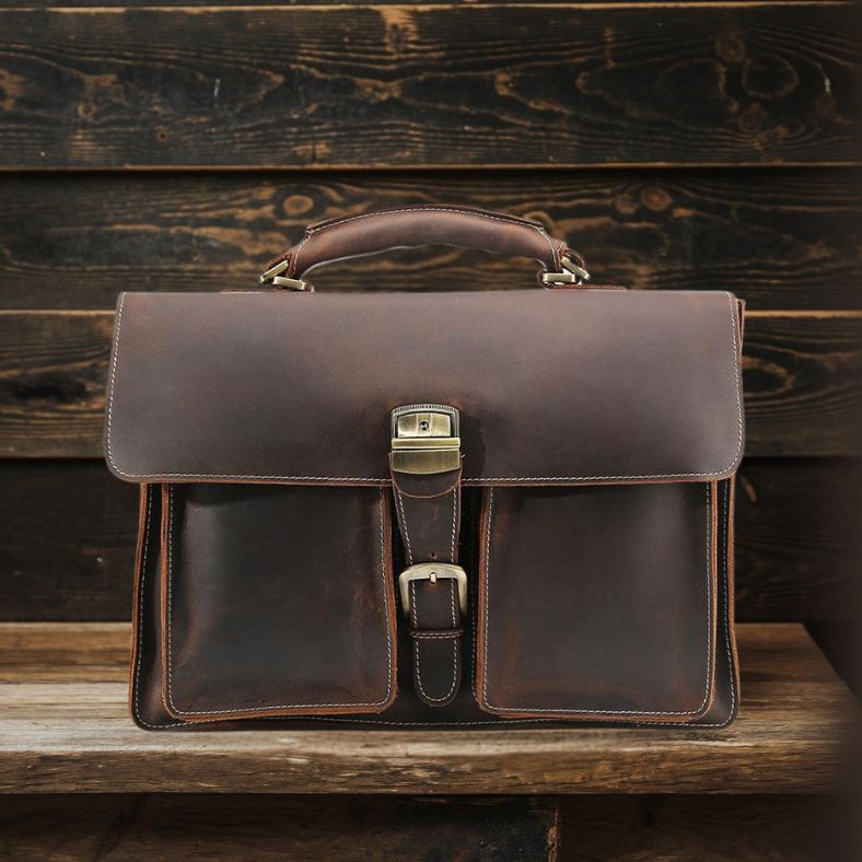 Brown Leather Shoulder Bag | COLMAR