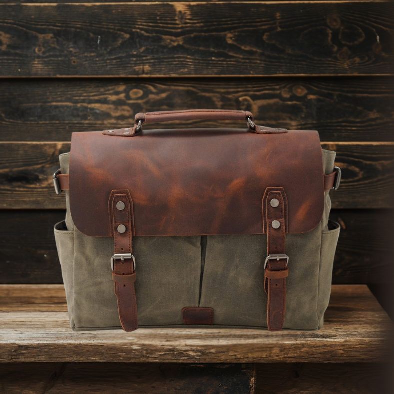 Canvas Crossbody Messenger Bag | PETERSBURG