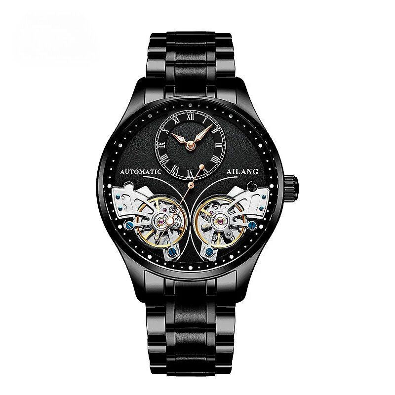 Mechanical Watch with Dual Tourbillon and Luminous Display