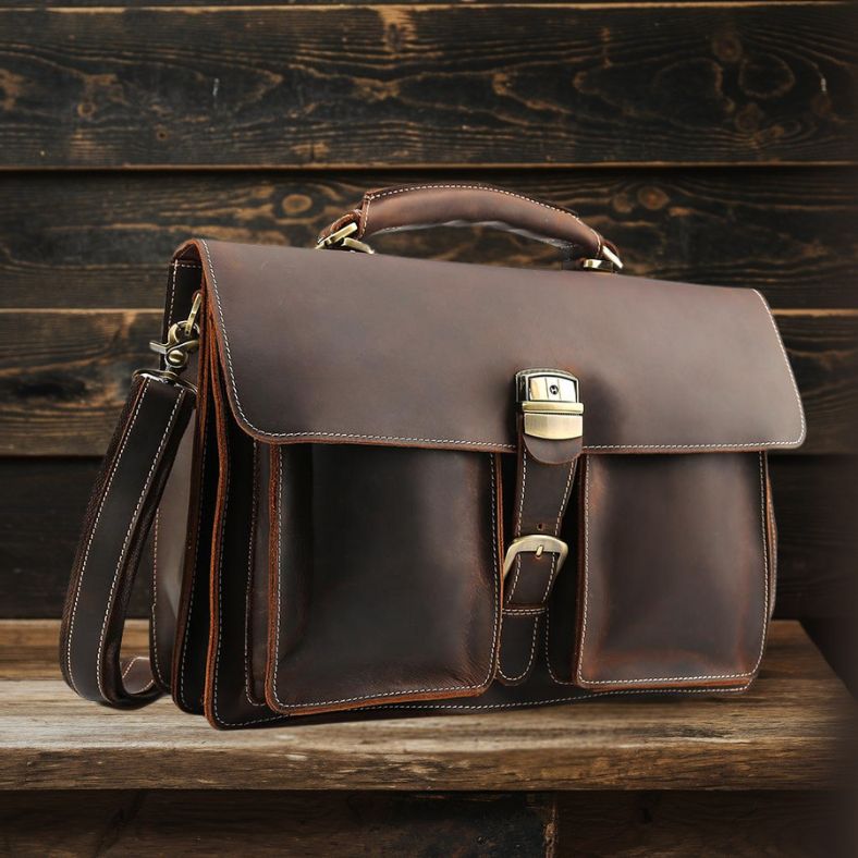 Brown Leather Shoulder Bag | COLMAR