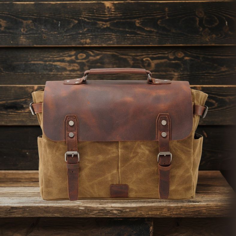 Canvas Crossbody Messenger Bag | PETERSBURG