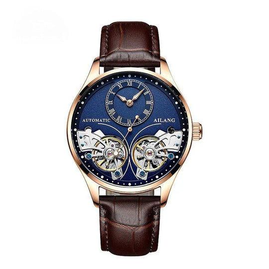 Mechanical Watch with Dual Tourbillon and Luminous Display