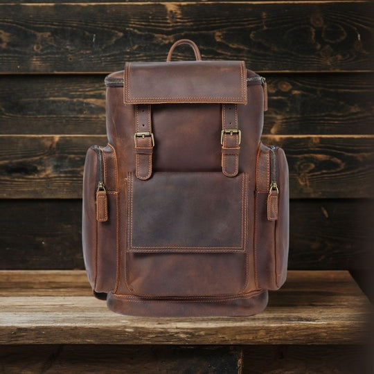 Leather Laptop Backpack | KALMAR