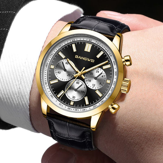 Sporty, Casual, Military, Business Leather Quartz Watch