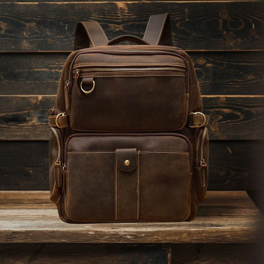 Brown Leather Backpack | BASEL