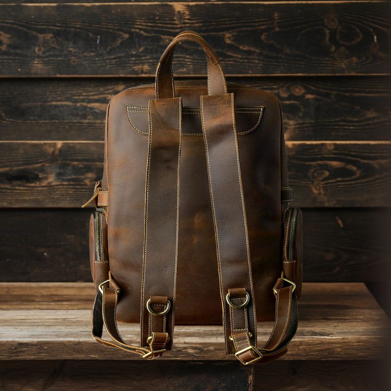 Brown Leather Backpack | BASEL