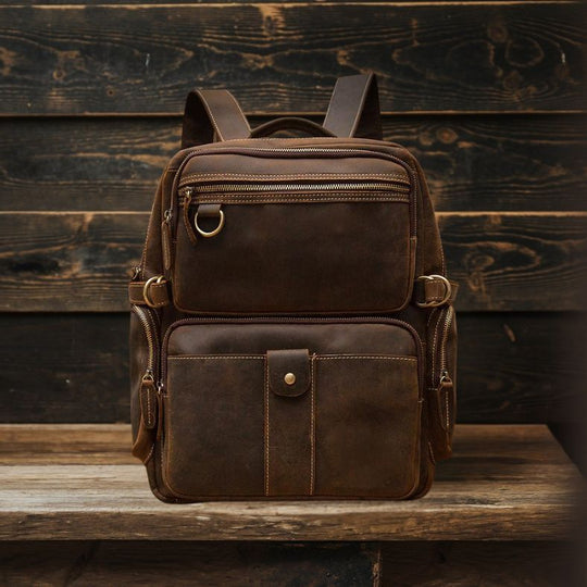 Brown Leather Backpack | BASEL