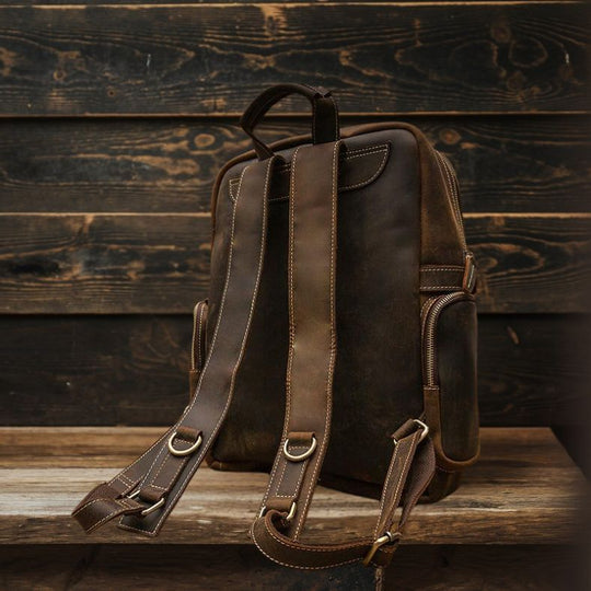 Brown Leather Backpack | BASEL