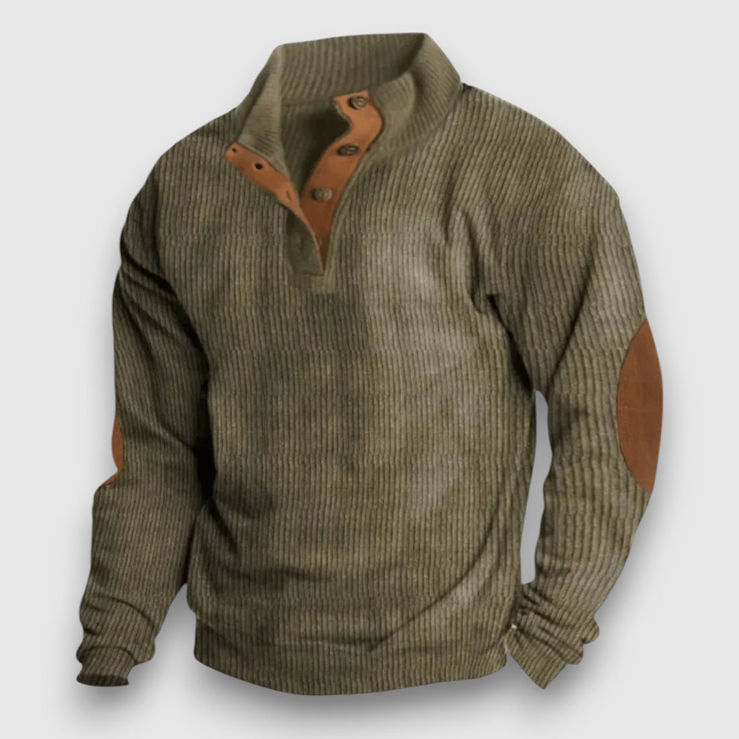 Hudson - Ribbed Sweater with Buttons