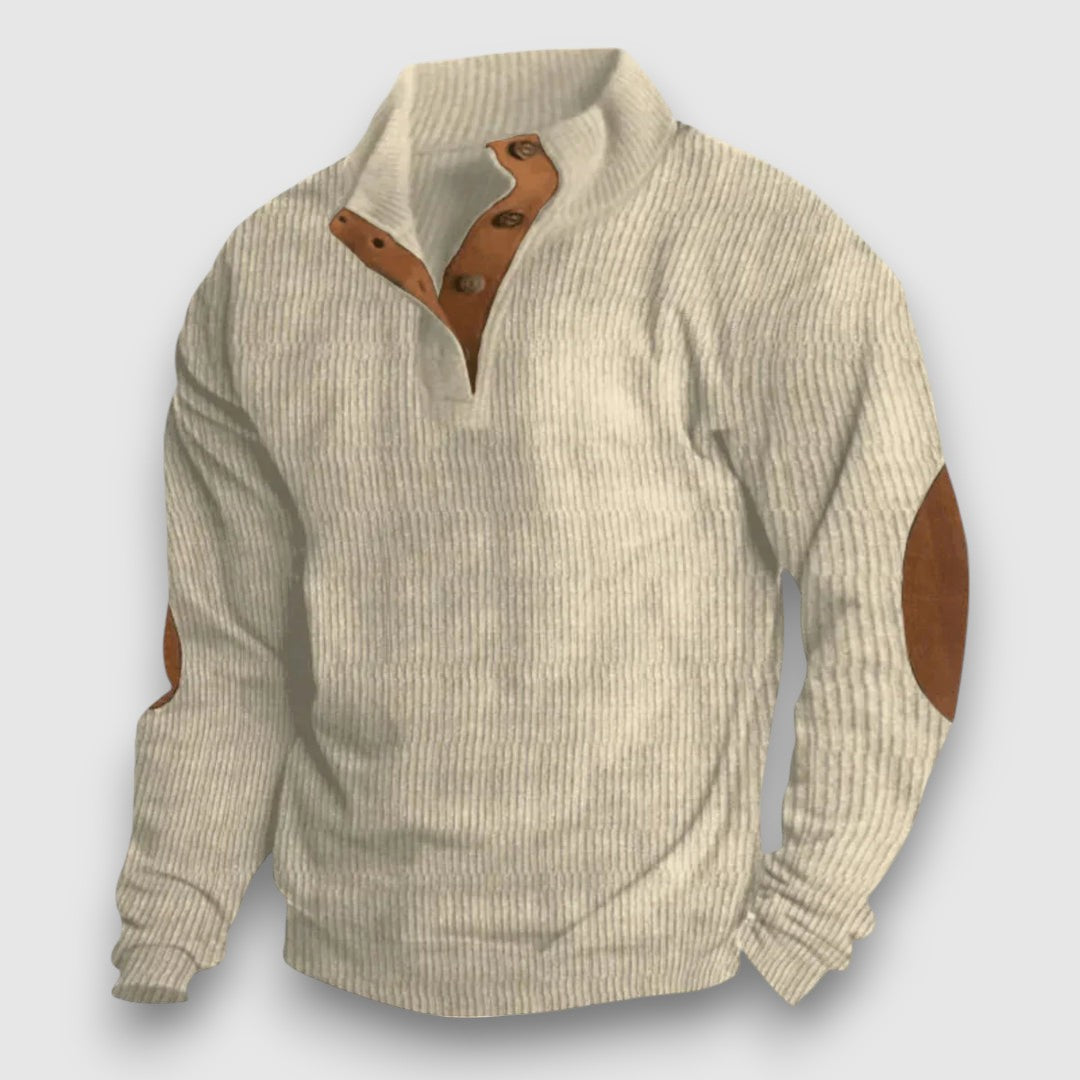 Hudson - Ribbed Sweater with Buttons