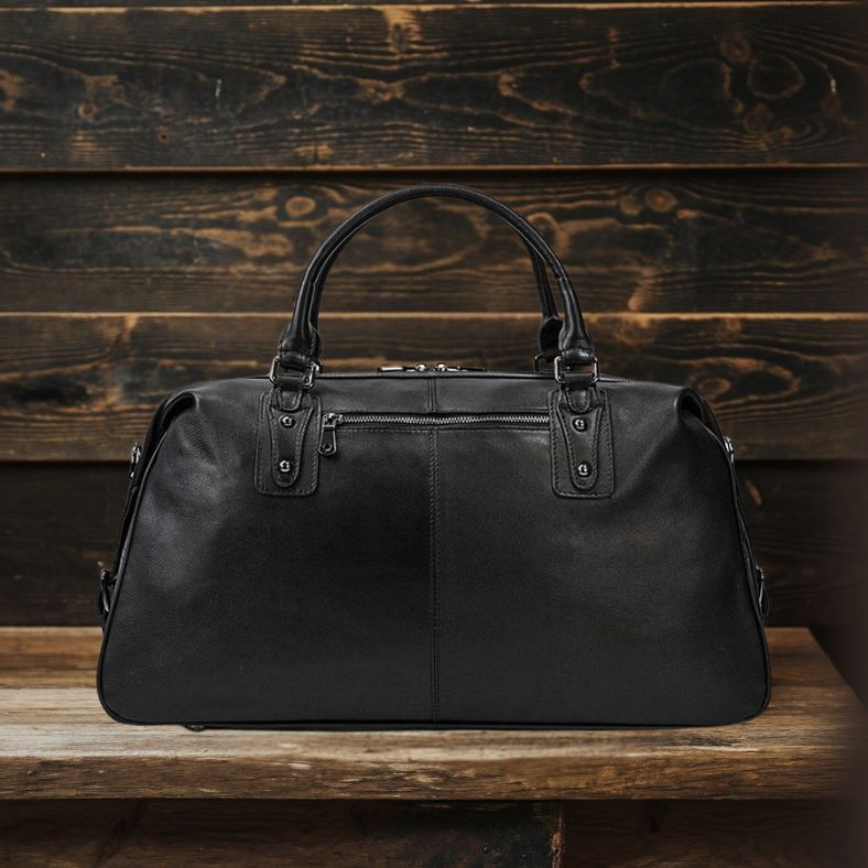 Black Leather Holdall | AALBORG