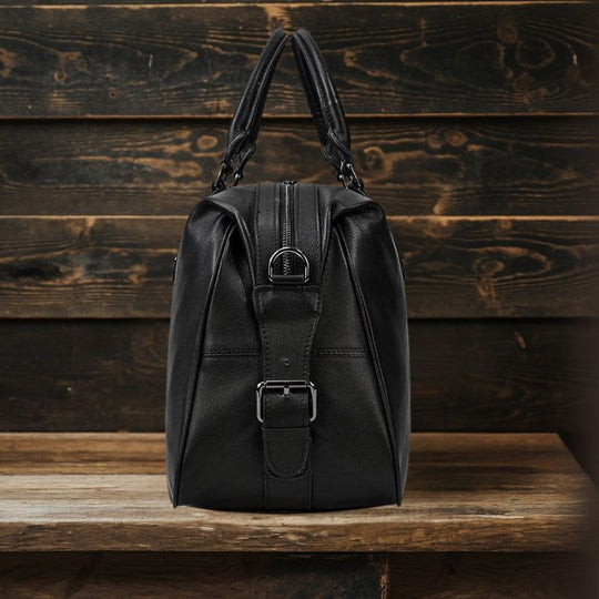 Black Leather Holdall | AALBORG