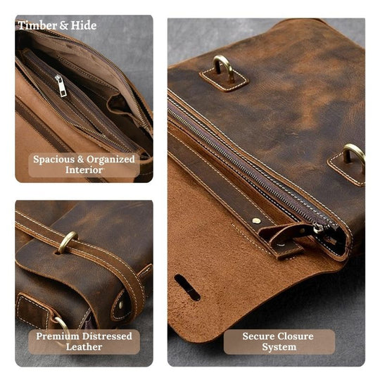 Brown Leather Handbag | YPRES