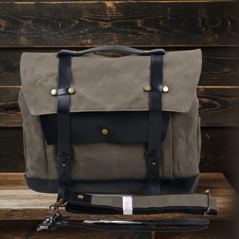 Canvas Motorcycle Saddlebag | SEATTLE