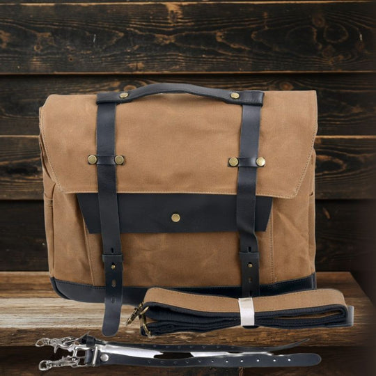 Canvas Motorcycle Saddlebag | SEATTLE