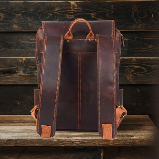 Brown Leather Rucksack | BIEFELD