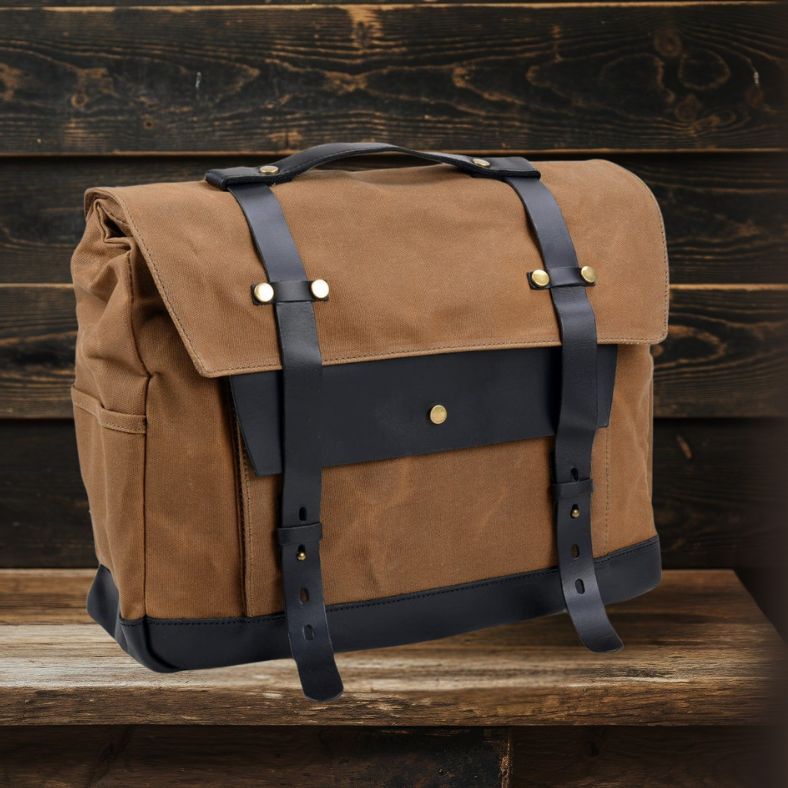 Canvas Motorcycle Saddlebag | SEATTLE