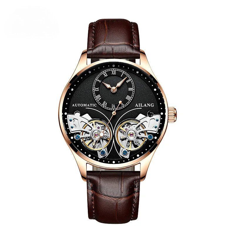 Mechanical Watch with Dual Tourbillon and Luminous Display