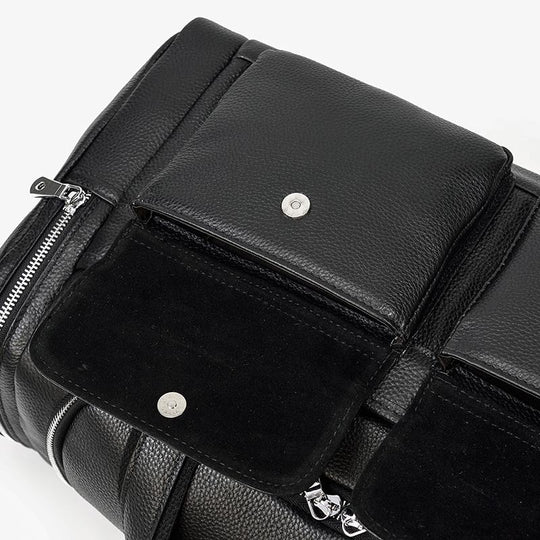 Black Leather Duffle Bag | CHARLEROI