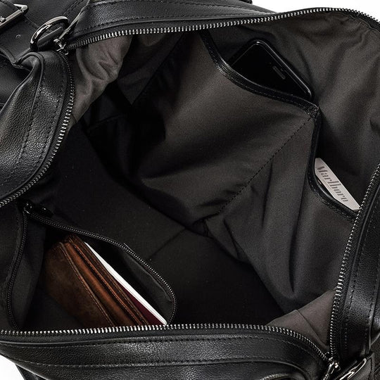 Black Leather Holdall | AALBORG