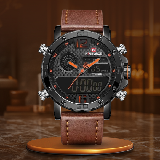 Leather Sports Watch for Men