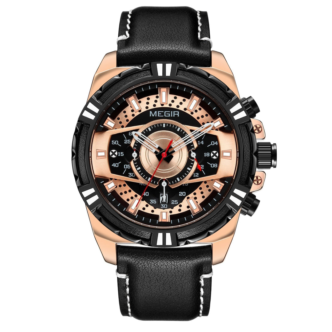 Luxury Quartz Chronograph Military Sport Leather Watch