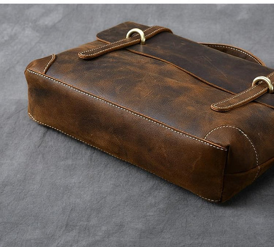 Brown Leather Handbag | YPRES