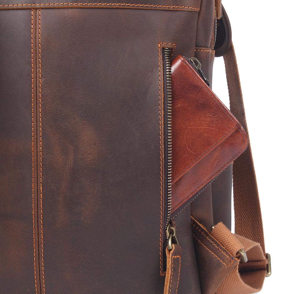 Brown Leather Rucksack | BIEFELD