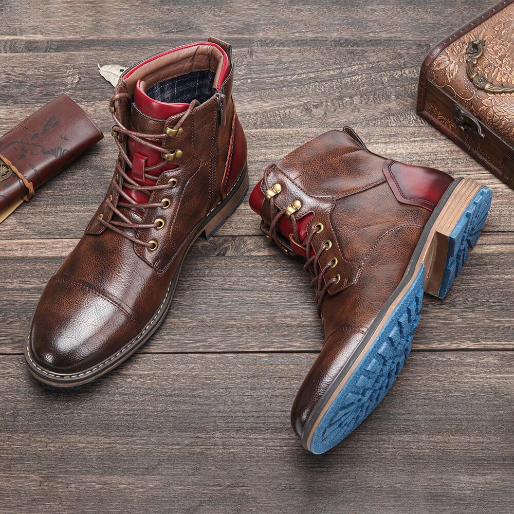 Ethan | Handcrafted GENUINE Leather Oxford Boots